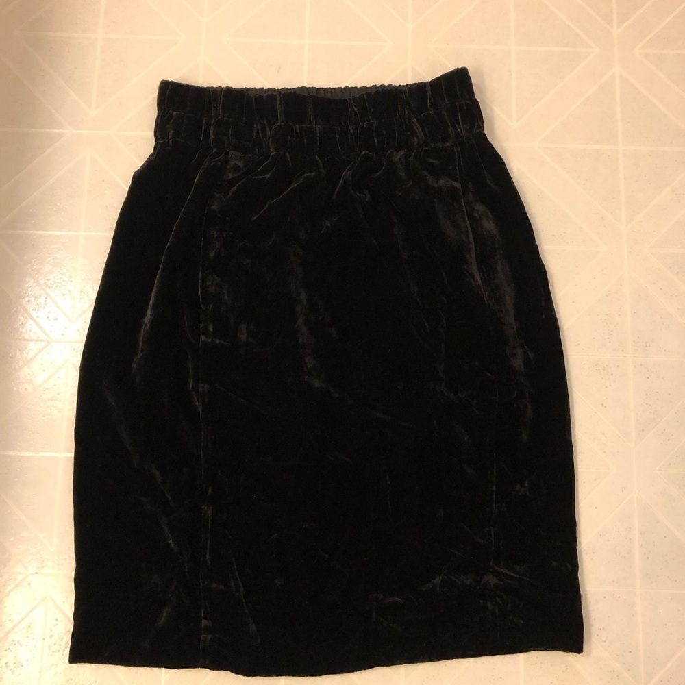 JCrew velvet pencil skirt, size XS